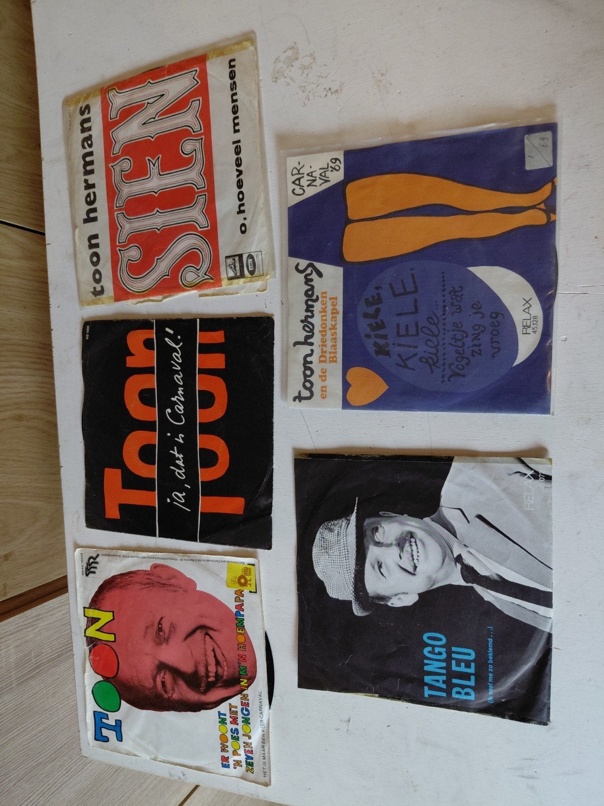 Toon Hermans Vinyl Collectie - 9 Singles, Cd's en Dvd's, Vinyl Singles, Gebruikt, 7 inch, Ophalen of Verzenden, EP