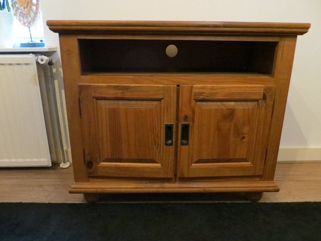 Grenenhouten tv-kastje, Huis en Inrichting, Ophalen, Gebruikt, 50 tot 100 cm, Minder dan 100 cm