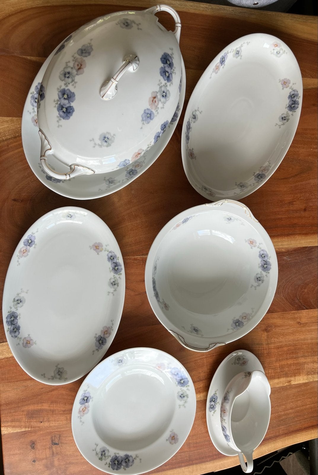Divers vioolbloem servies Thomas Bavaria, Ophalen of Verzenden