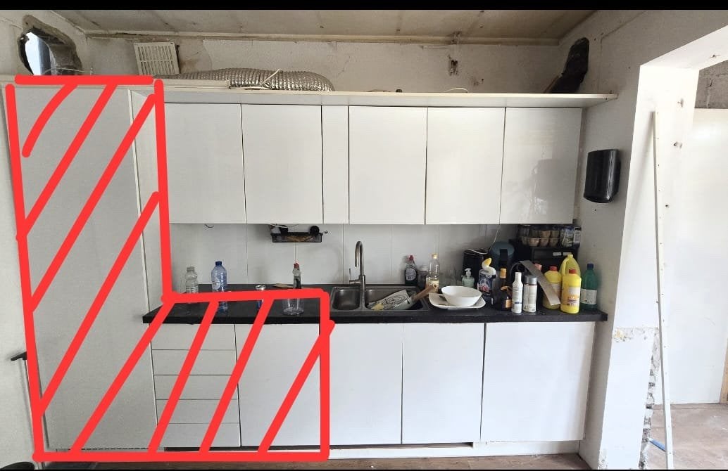 Gratis keuken, Huis en Inrichting, Ophalen, Zo goed als nieuw, Hoekkeuken