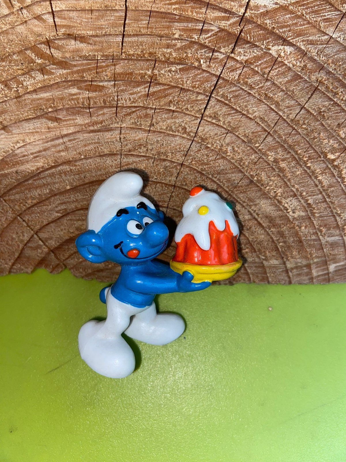 Smurfen mac donalds smurf met taart, Ophalen of Verzenden, Gebruikt, Verschillende Smurfen