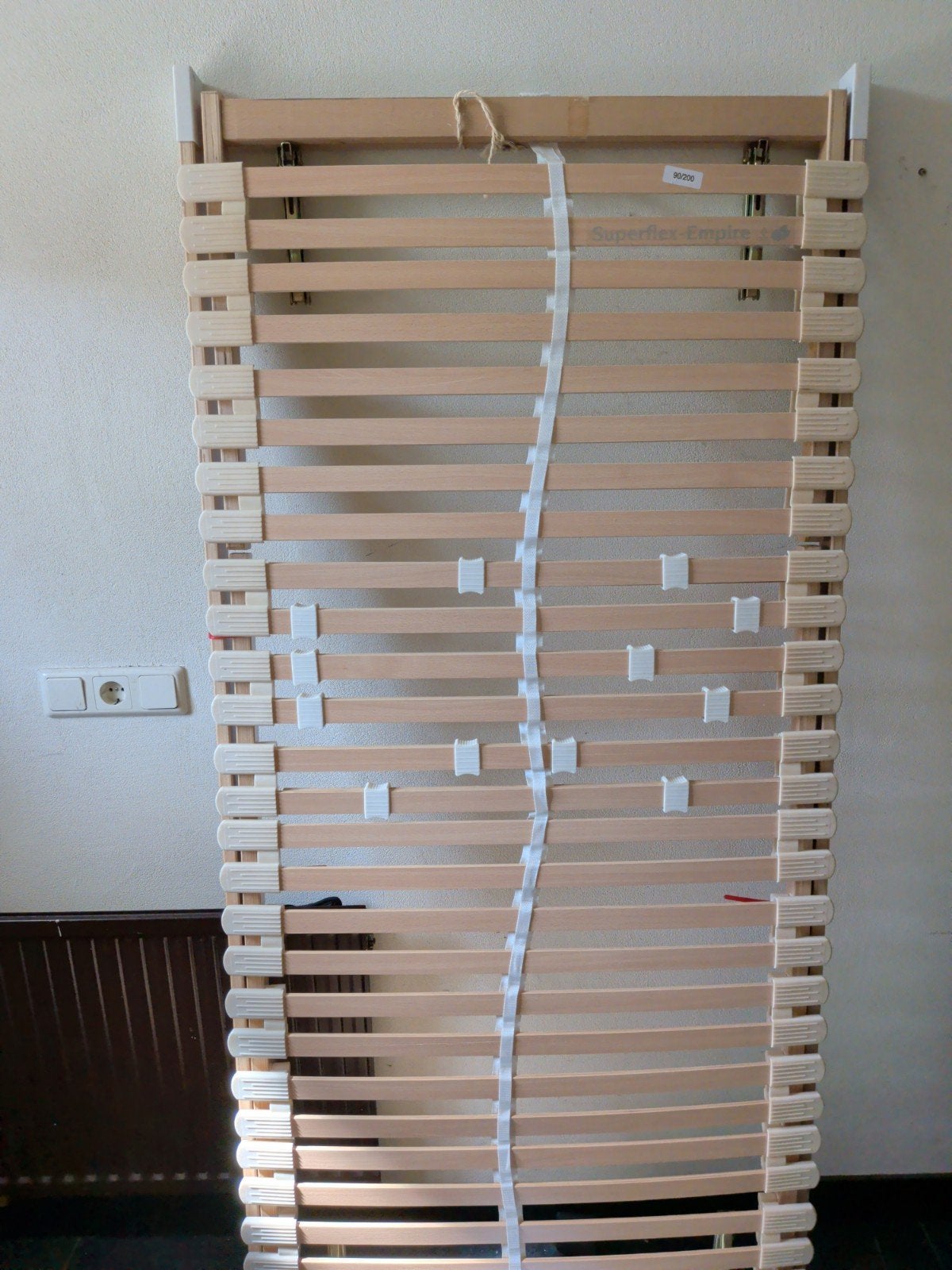 Superflex-Empire lattenbodem 90x200 hand verstelbaar, Ophalen, 90 cm, 200 cm, Hout