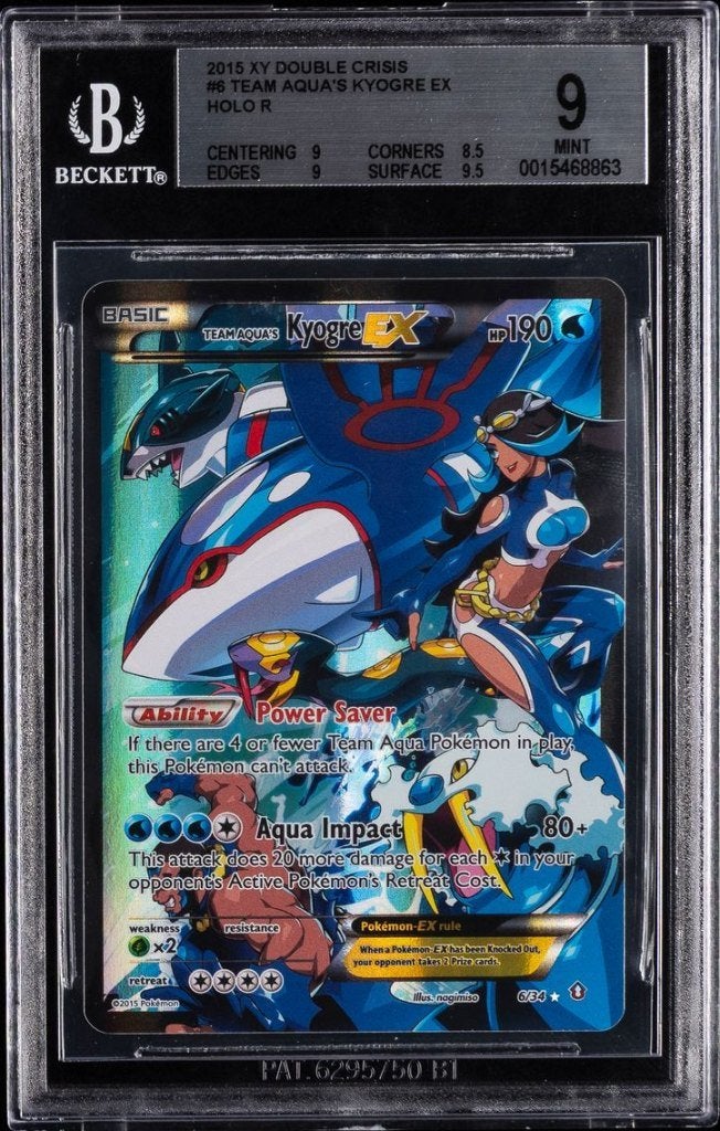 Team Aqua's Kyogre 2015 Pokemon XY Double Crisis #6  BGS 9, Hobby en Vrije tijd, Verzamelkaartspellen | Pokémon, Ophalen of Verzenden