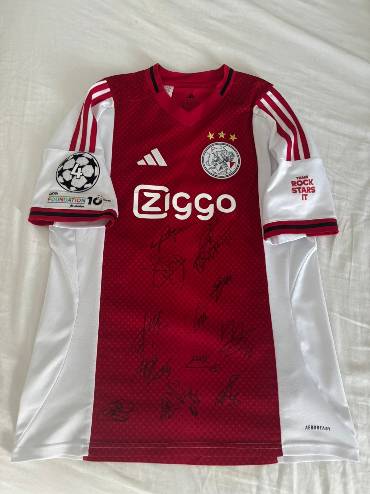 Selectie gesigneerd Ajax shirt, Ophalen, Zo goed als nieuw, Ajax, Shirt