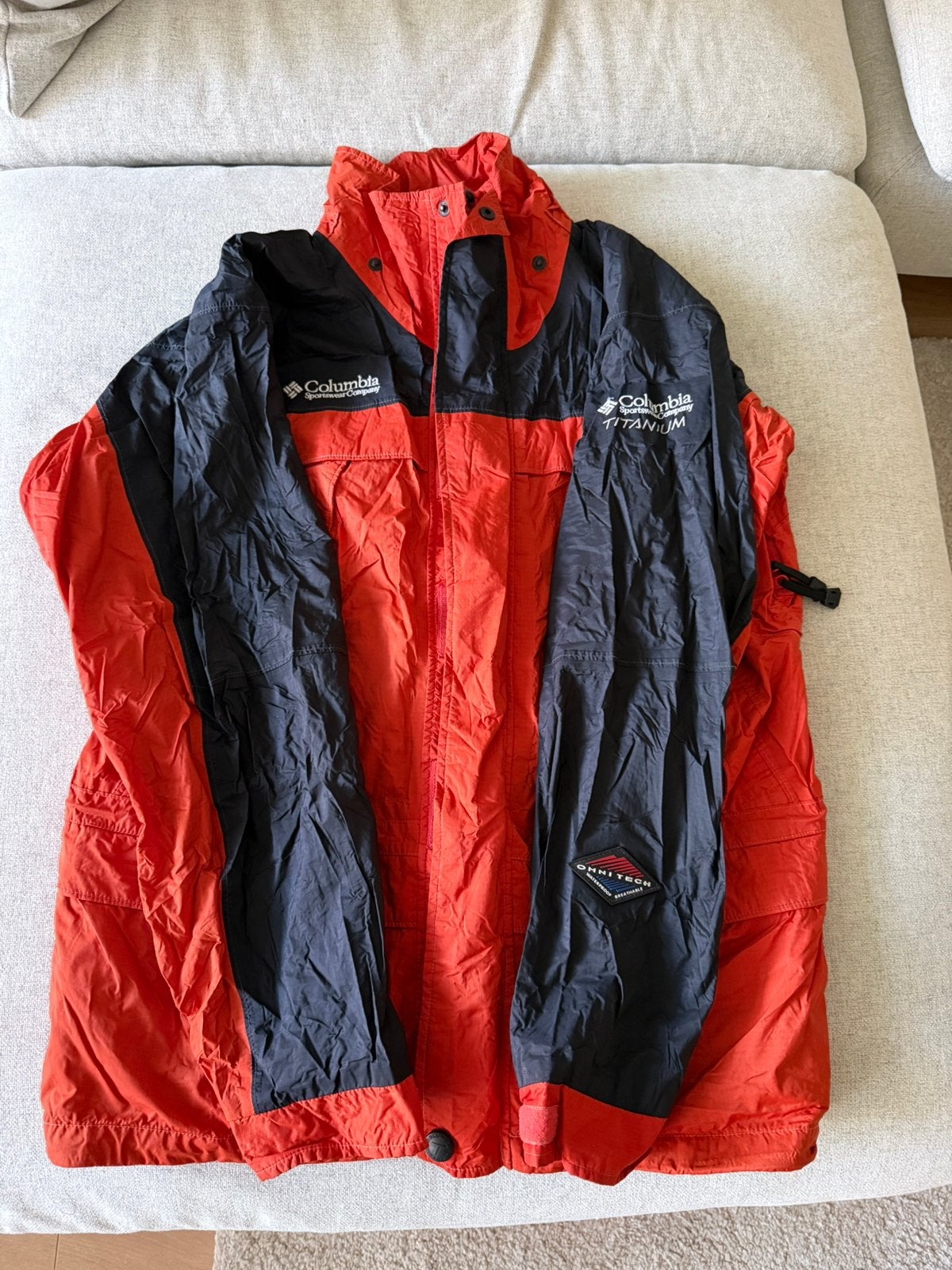 Columbia waterdichte jas omni tech - maat M, Ophalen of Verzenden, Zo goed als nieuw, Maat 48/50 (M), Oranje
