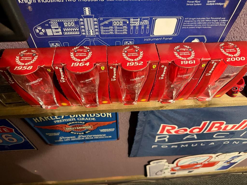 Ferrari V-Power glazen set, Ophalen, Nieuw, Formule 1