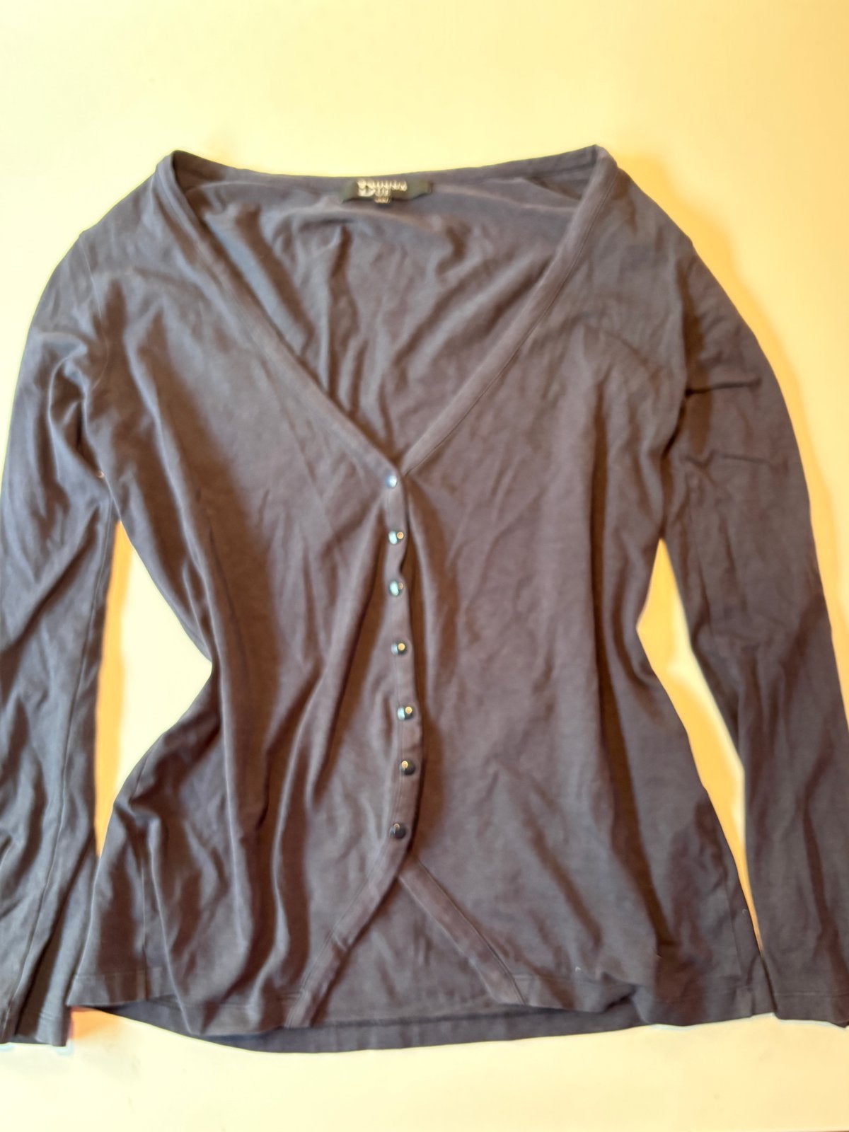 DONNA DUE Donkergrijs vestje met knoopjes, maat XXL, Ophalen of Verzenden, Gedragen, Maat 46/48 (XL) of groter, Grijs