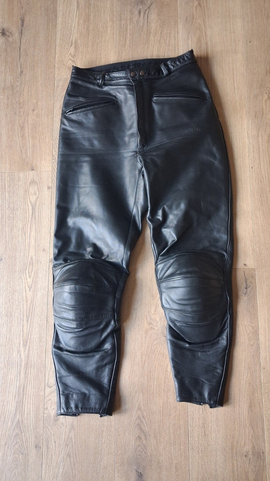 MJK Leathers Leren Motorbroek - Zwart, Motoren, Ophalen, Broek | leer, Heren, MJK Leathers