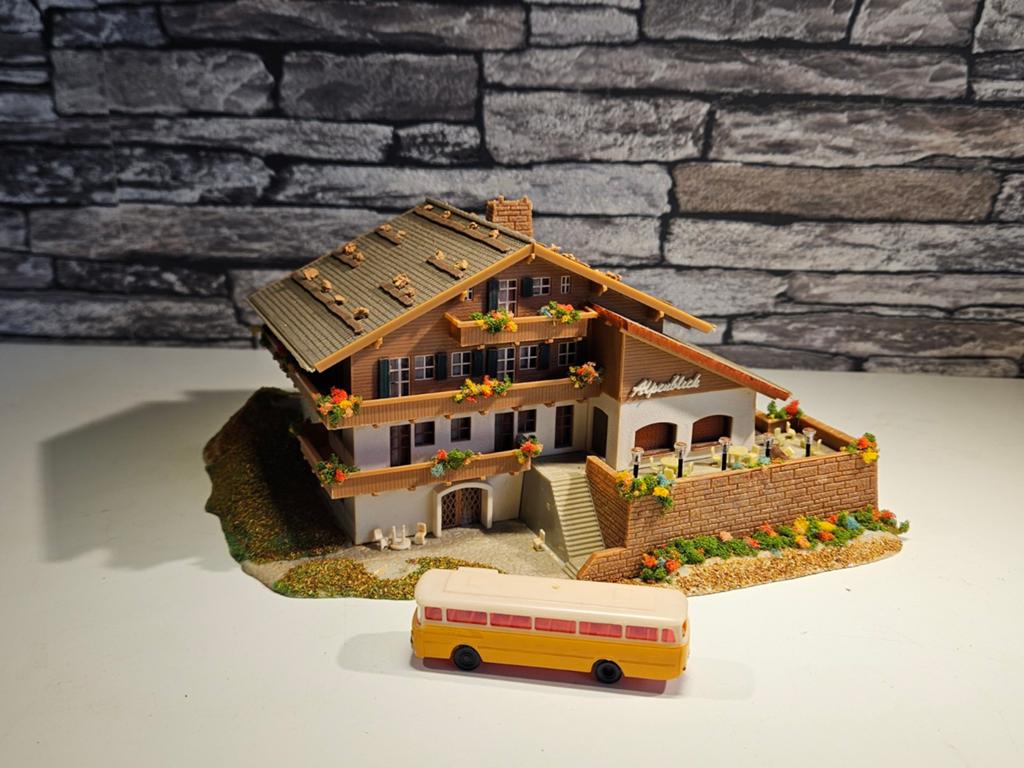 Alpenhuis bergwoning Alpenblick N spoor trein 1:160, Hobby en Vrije tijd, Overige merken, Gebruikt, Gelijkstroom of Wisselstroom
