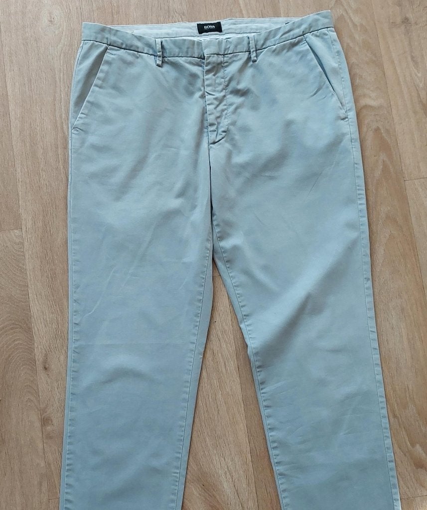 Hugo Bos stretch jeans/pantalon in maat 50, Verzenden, Hugo Boss, W33 - W34 (confectie 48/50), Grijs
