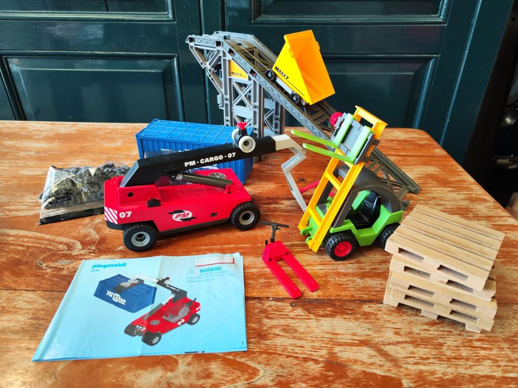 Playmobil Cargo/2x Vorkheftruck, Container en meer, Ophalen of Verzenden, Gebruikt, Jongen of Meisje