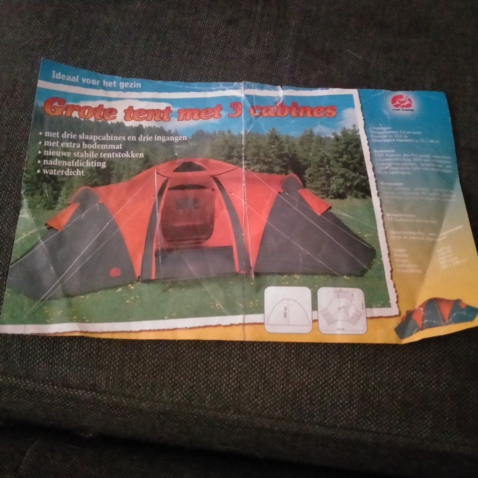 Grote 3 persoons tent, Caravans en Kamperen, Ophalen of Verzenden