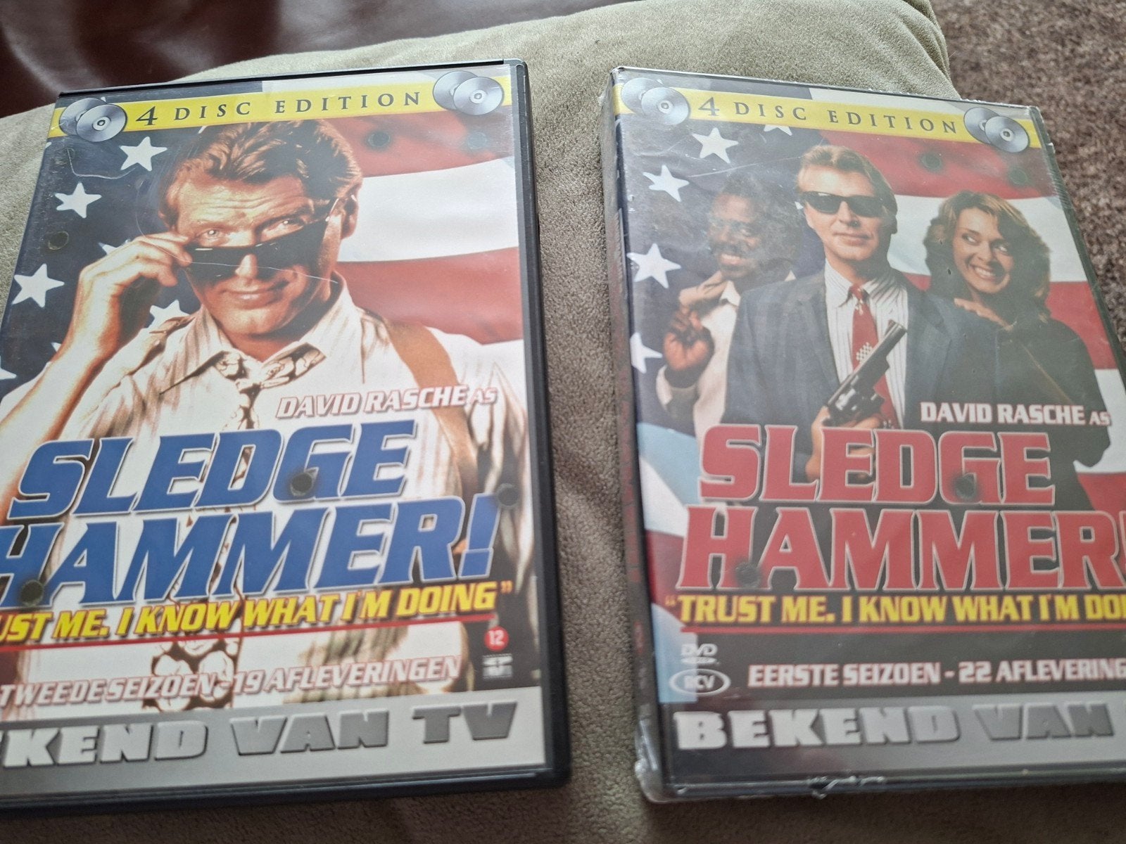 sledge hammer seizoen 1 en 2, Cd's en Dvd's, Vanaf 12 jaar, Ophalen of Verzenden, Zo goed als nieuw