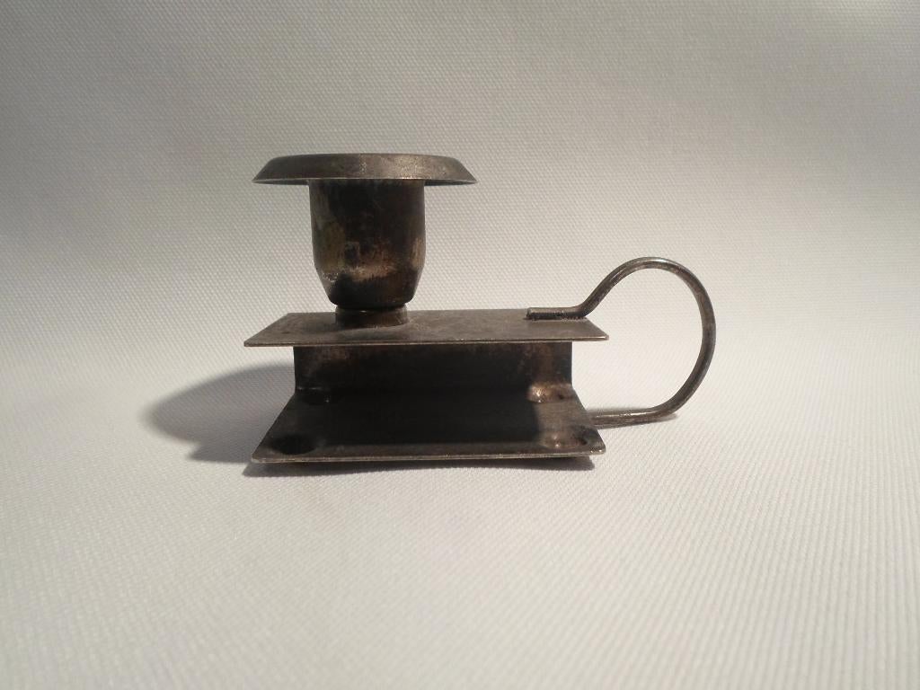 Candle Holder Matchbox Holder 1930, Ophalen of Verzenden, Gebruikt, Metaal, Kandelaar