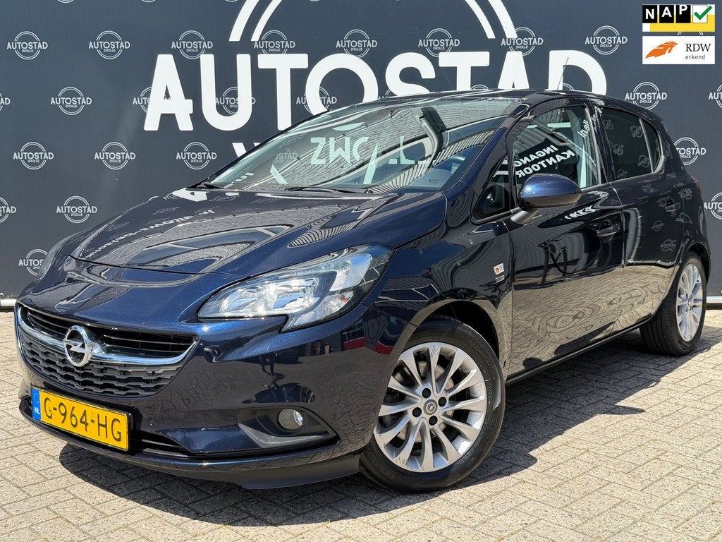 Opel Corsa 1.0 Turbo 120 Jaar Edition NL-Auto / NAP / APK /, Auto's, Stof, Blauw, 49 €/maand, Origineel Nederlands