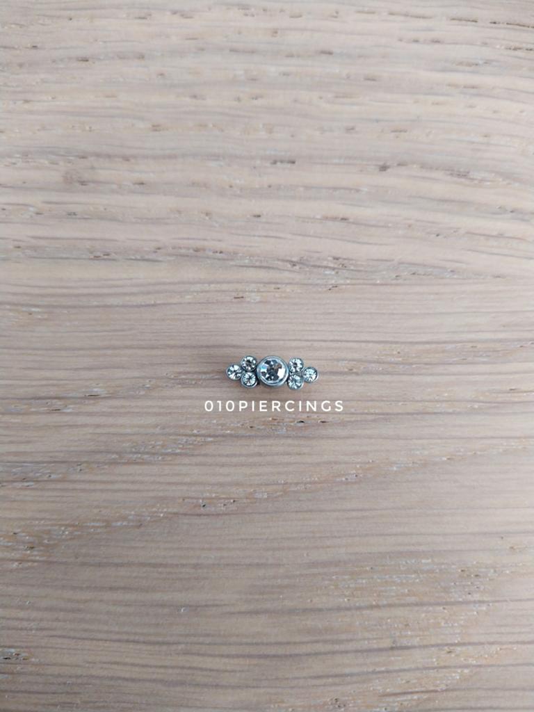 Nieuwe micro dermal. Sierlijke steentjes., Ophalen of Verzenden, Zo goed als nieuw, Staal