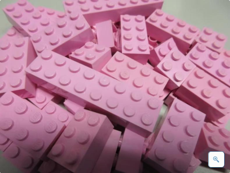 nr. 8669, 50 roze stenen 2 noppen breed, Ophalen of Verzenden, Zo goed als nieuw, Losse stenen, Lego