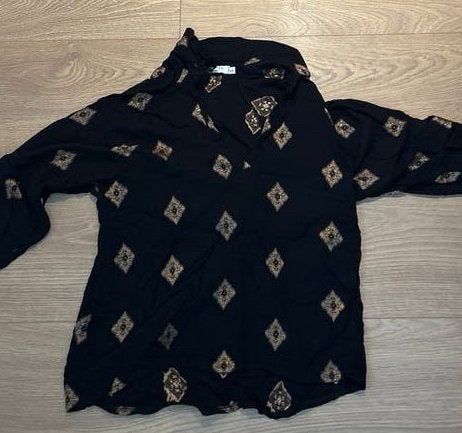 Costes Rebel blouse met patroon - Maat XS/S, Ophalen of Verzenden, Gedragen, Maat 34 (XS) of kleiner, Zwart