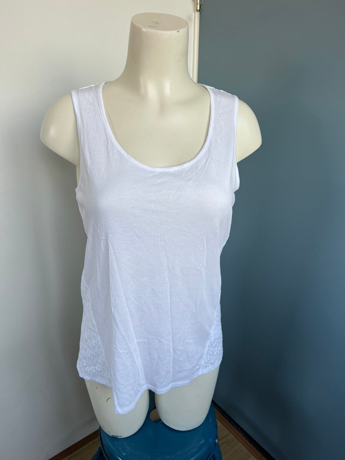 Sportscraft witte top hemd kant kanten m katoen, Kleding | Dames, Maat 38/40 (M), Wit, Ophalen of Verzenden, Zo goed als nieuw