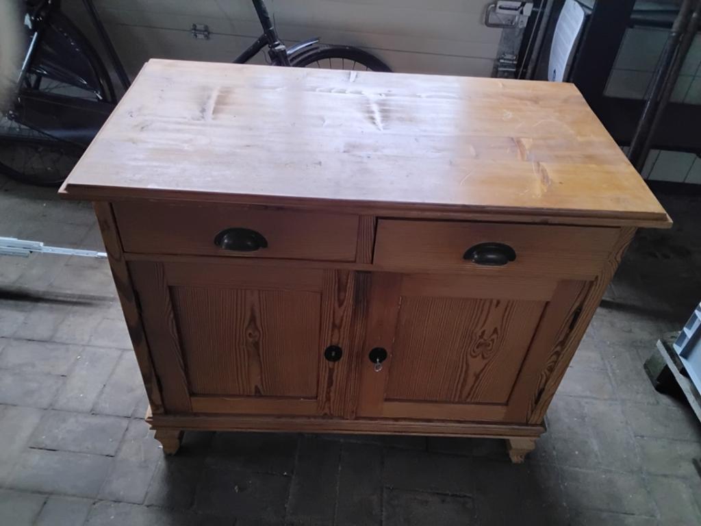 Grenen kastje, Huis en Inrichting, Kasten | Dressoirs, Ophalen, Gebruikt, 25 tot 50 cm, 50 tot 100 cm