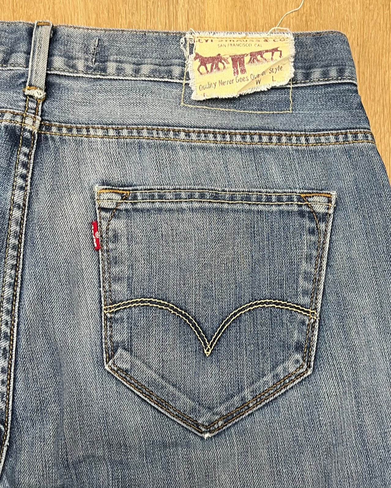 Levi’s 504 straight spijkerbroek blauw - Maat W33 L34, Ophalen of Verzenden, Zo goed als nieuw, Blauw, W33 - W34 (confectie 48/50)