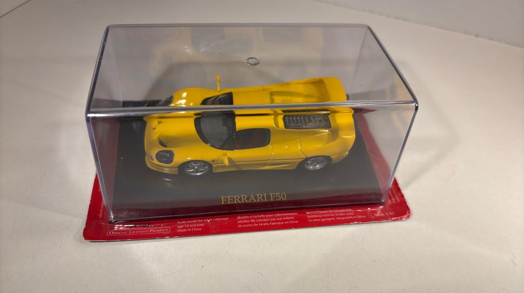 Ferrari f50 coupé yellow atlas 1.43, Hobby en Vrije tijd, Modelauto's | 1:43, Overige merken, Auto, Ophalen of Verzenden, A
