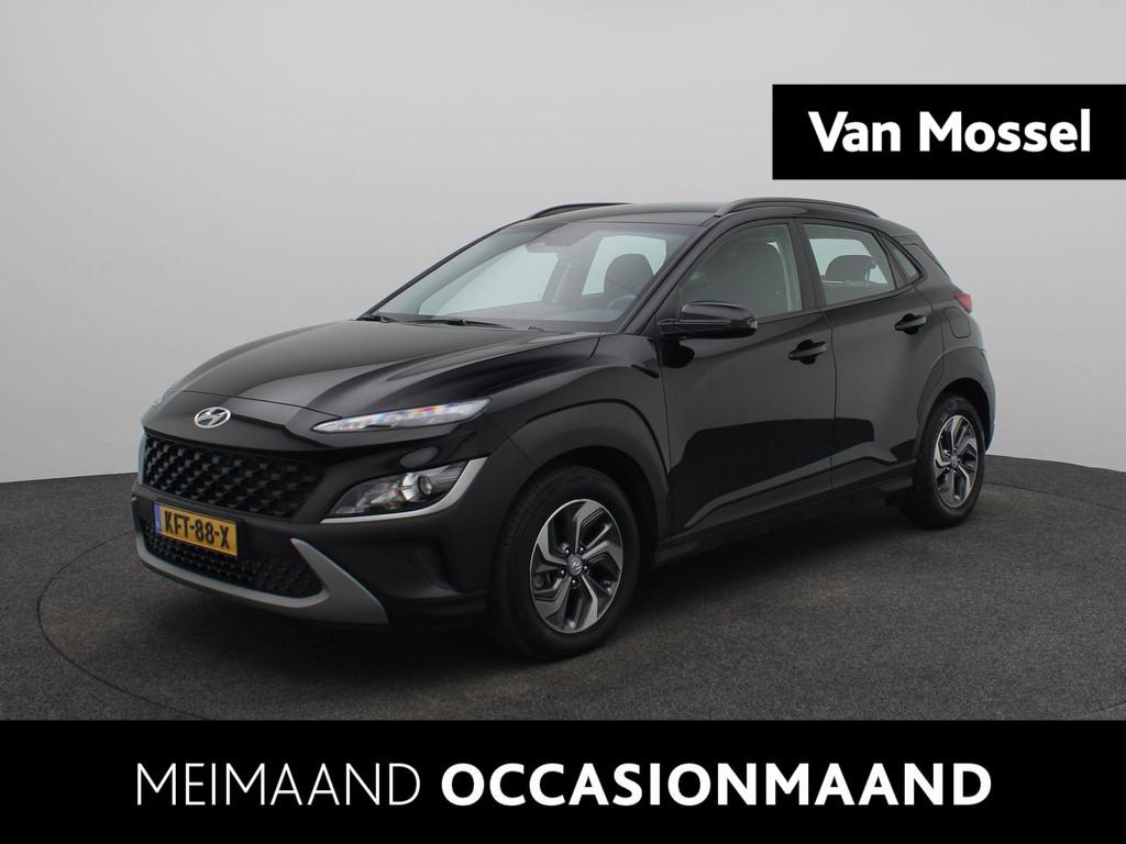 Hyundai Kona 1.6 GDI HEV Comfort Smart Automaat | Navigatie, Auto's, Hyundai, 12 maanden, Stof, Euro 6, Zwart