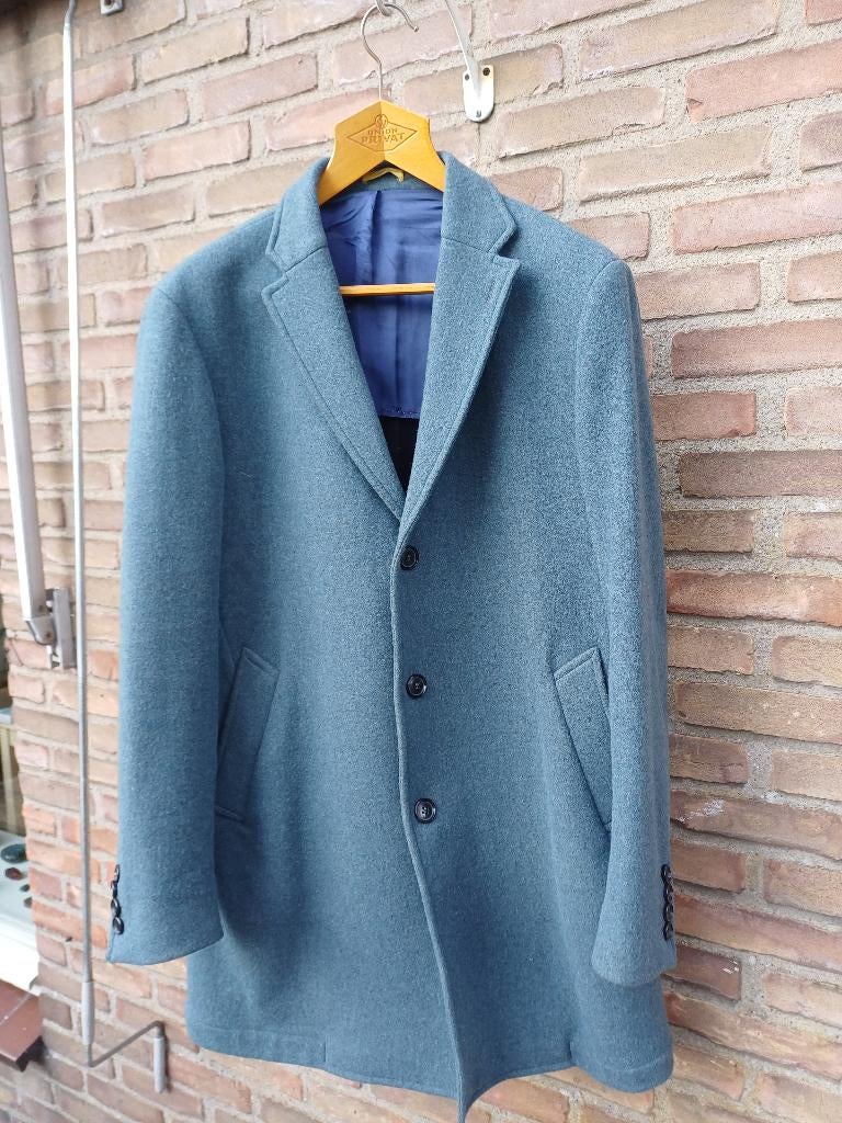 Society shop Scheerwol jas, Ophalen, Maat 52/54 (L), Society Shop, Blauw