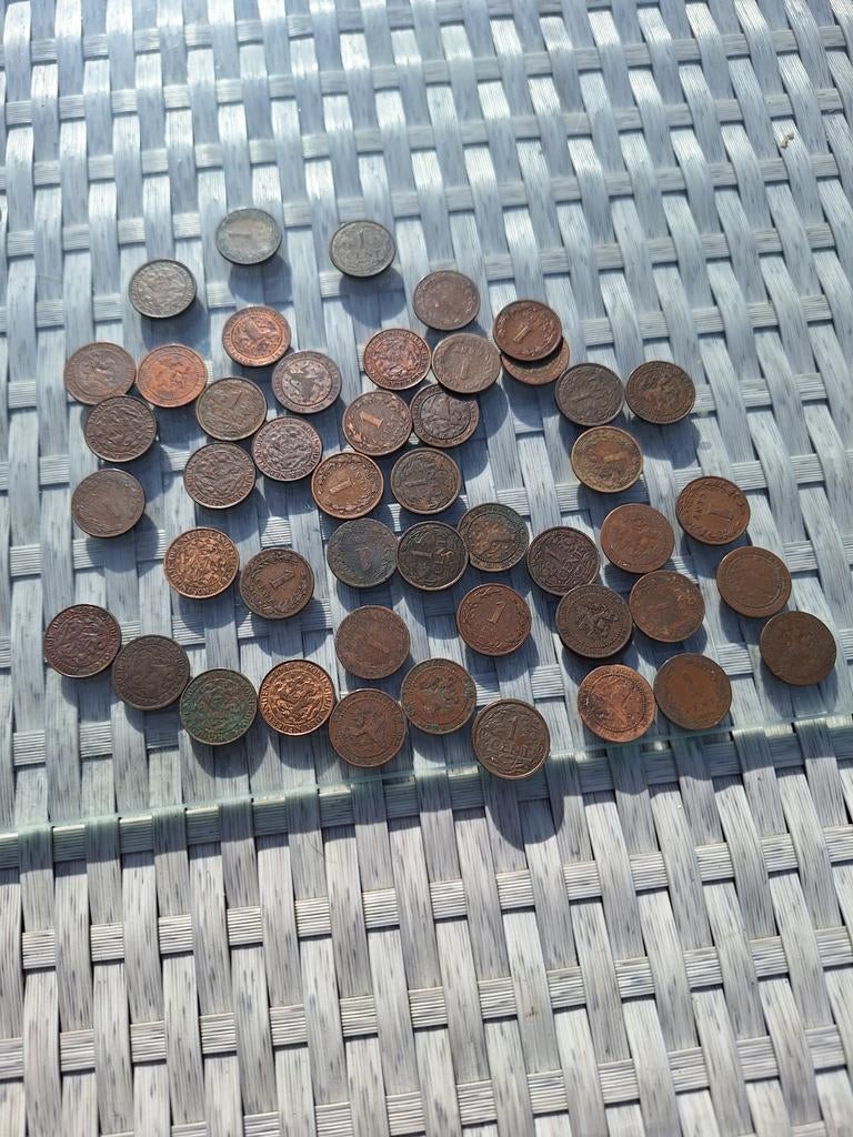 Collectie Nederlandse 1 cent munten (ca. 50 stuks), Postzegels en Munten, Munten | Nederland, Ophalen of Verzenden, Koningin Wilhelmina