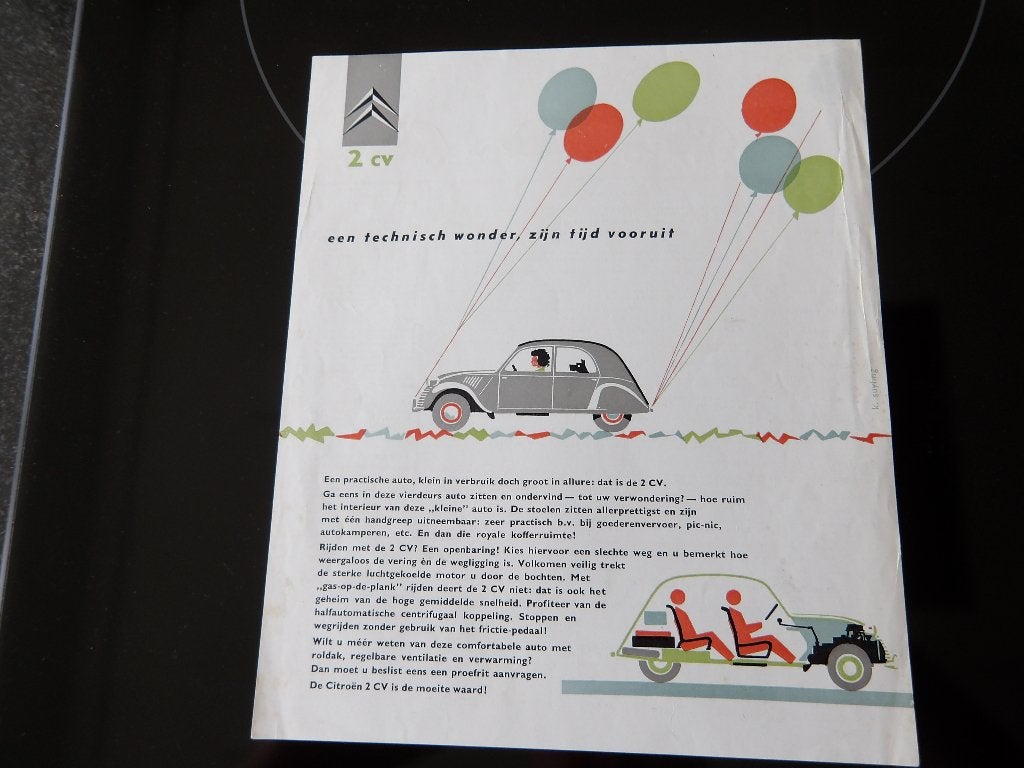 Citroën 2 CV eend brochure - Een technisch wonder, Ophalen of Verzenden, Zo goed als nieuw, Citroën, Citroën