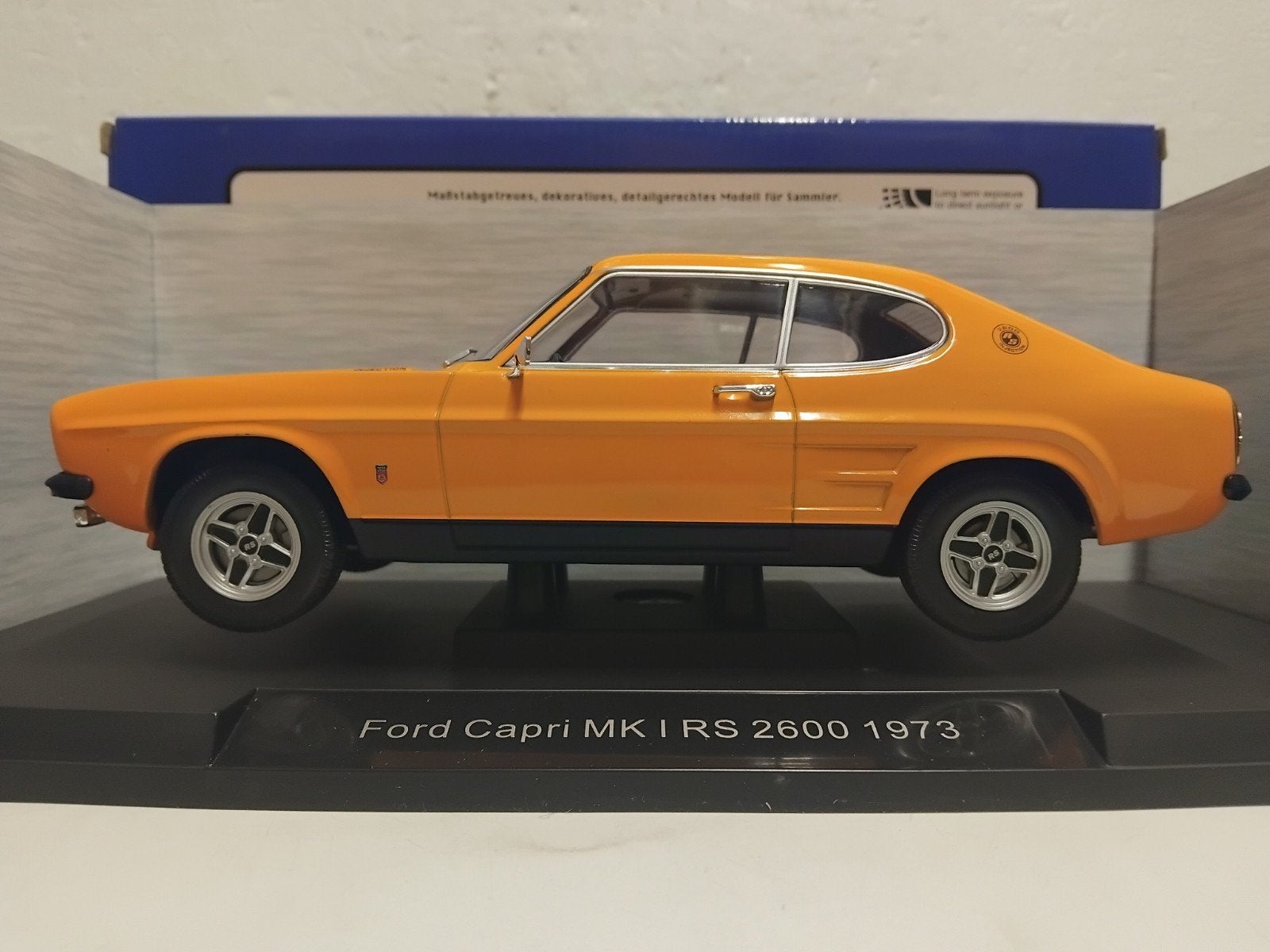 Ford Capri RS 2600 MK1 Oranje 1973 Mcg 1:18 KRD, Ophalen of Verzenden, Zo goed als nieuw, Auto, Overige merken