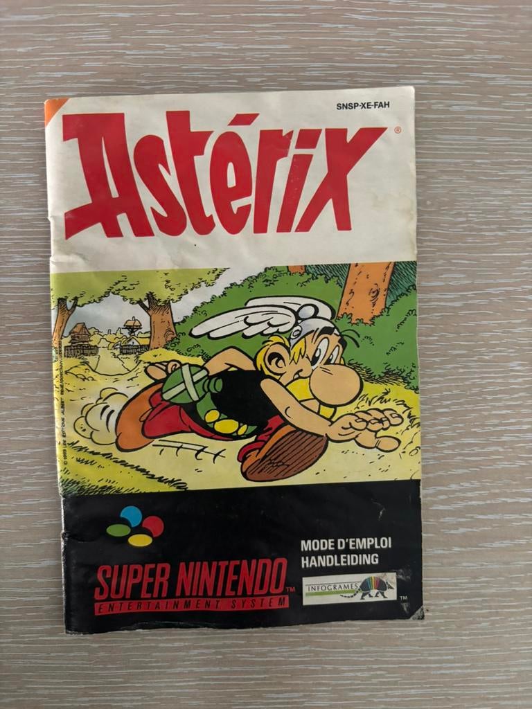 Asterix manual handleiding snes nintendo, Avontuur en Actie, Gebruikt, 2 spelers, Eén computer