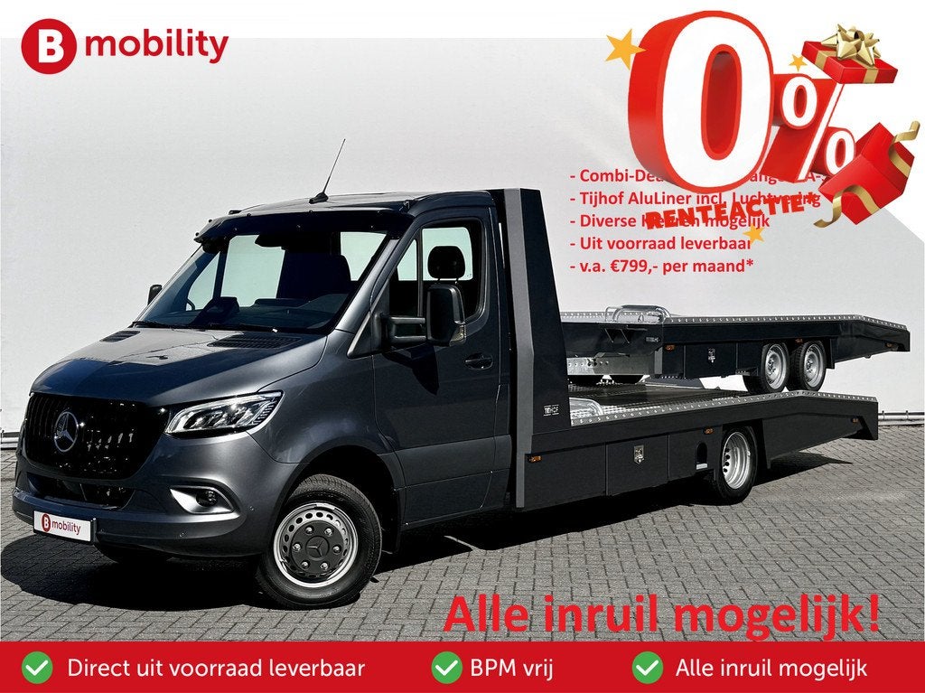 Mercedes-Benz Sprinter 519 CDI Tijhof AluLiner + Aanhanger V, Auto's, Bestelauto's, Stof, Bedrijf, Diesel, 3500 kg