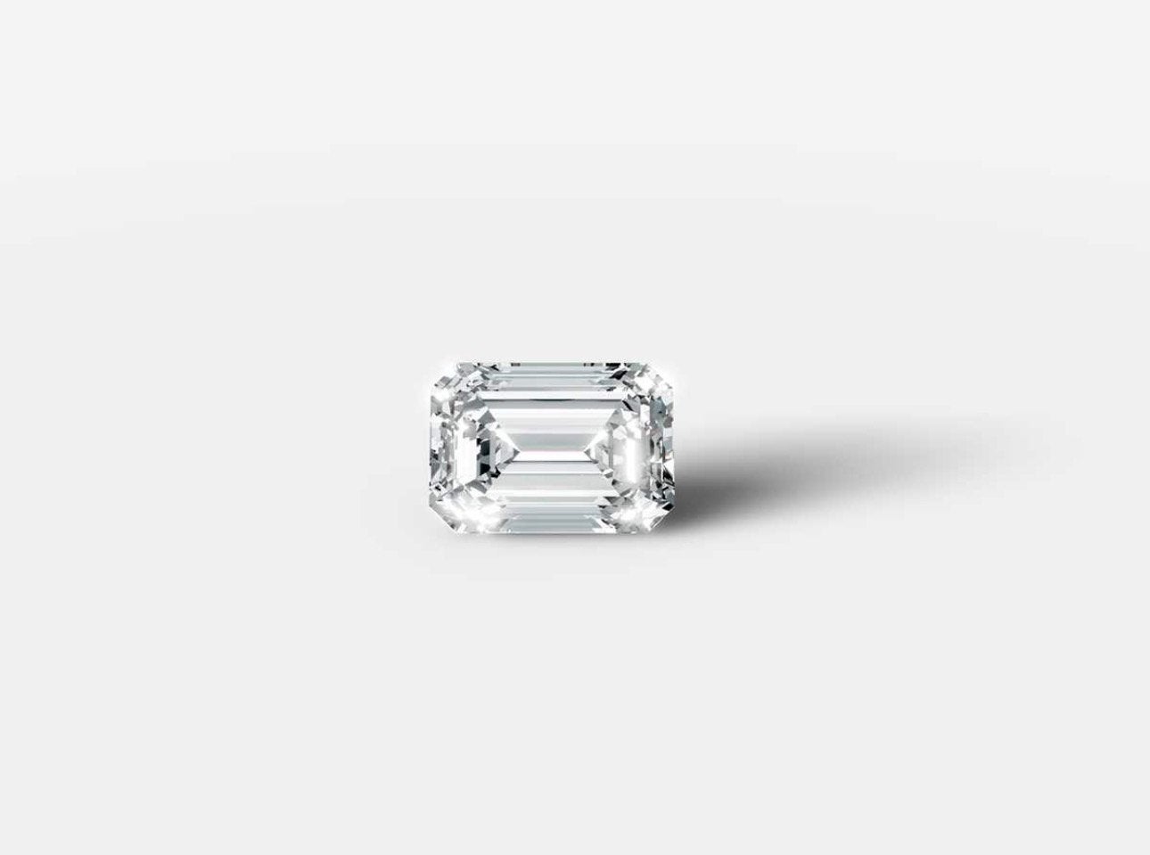 Emerald cut 0.50 ct smaragdslijping, Sieraden, Tassen en Uiterlijk, Bedels, Overige merken, Nieuw, 1 bedel, Edelsteen