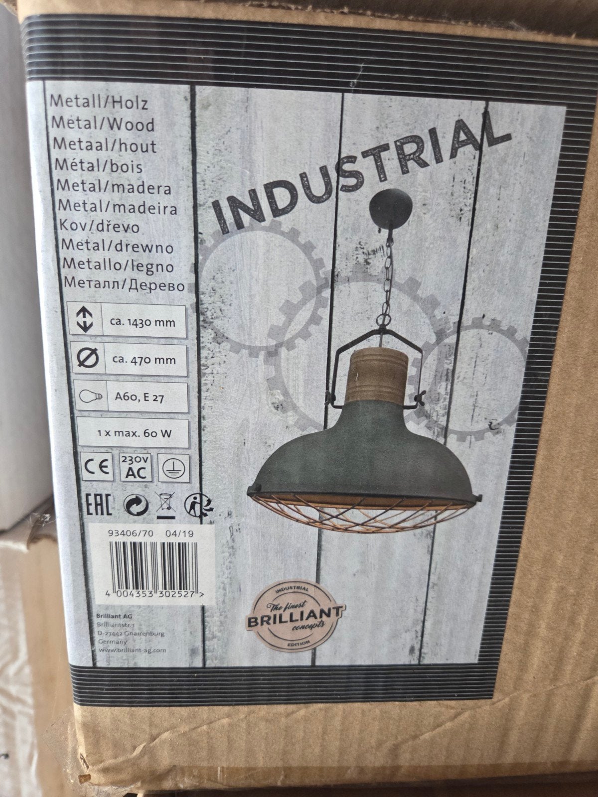 Emma brilliant, Ophalen, Nieuw, Hout, E27 (groot)
