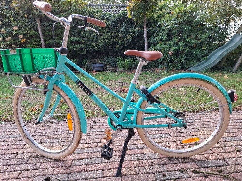 Volare Melody Meisjesfiets 24 inch - Turquoise (met kratje), Ophalen, 24 inch, Volare, Trommelrem