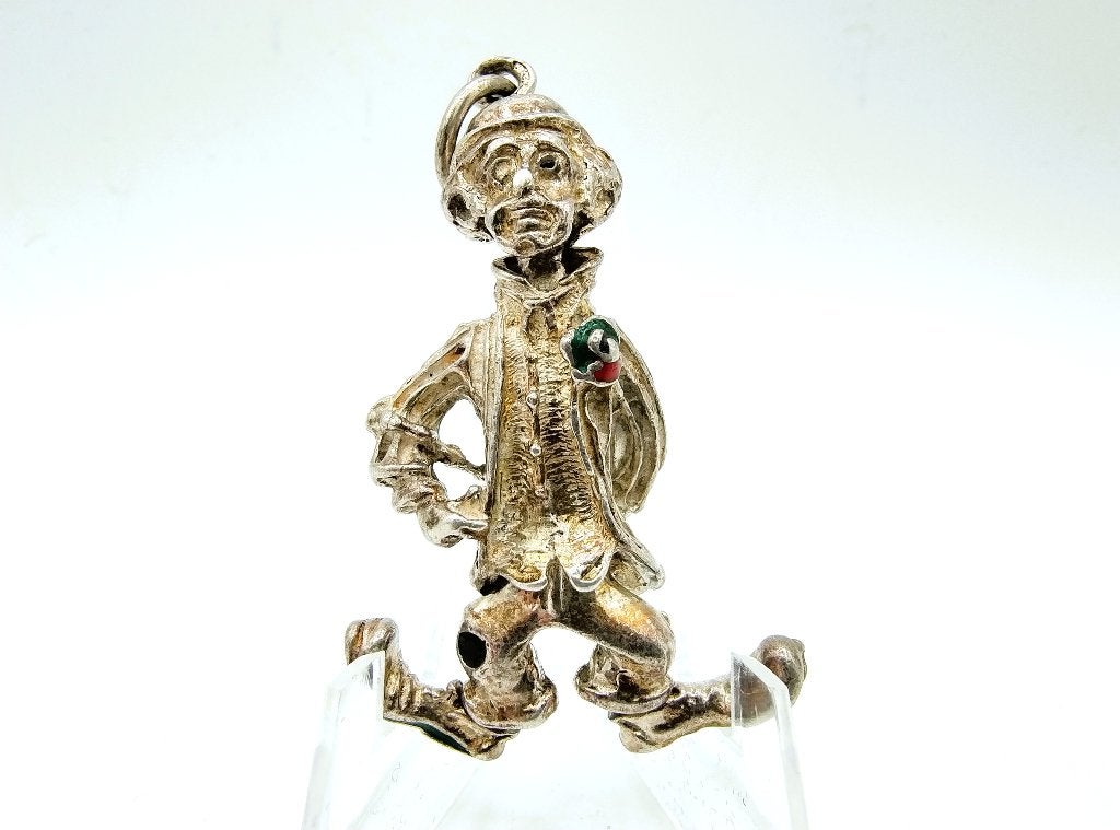 Zware vintage zilveren clown hanger, 27g (!!), Gebruikt, Overige voorstellingen, Info@zilverwebsite.nl, Verzenden