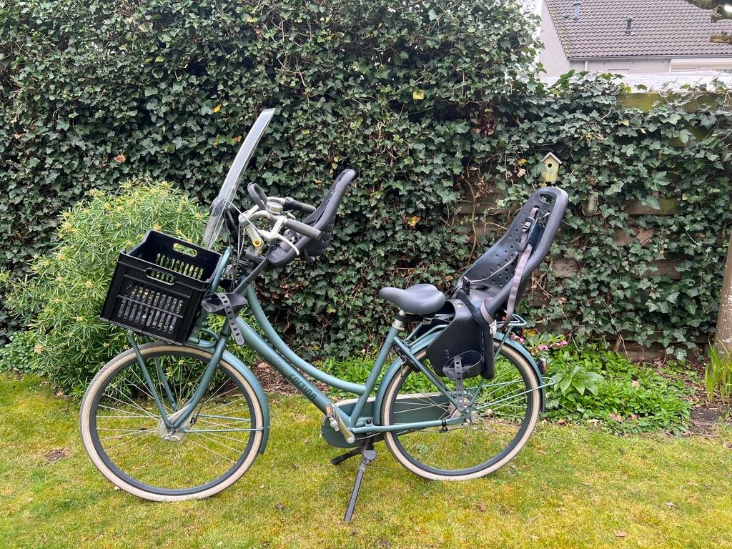 Cortina moederfiets, 20 inch, Fietsen en Brommers, Fietsen | Dames | Moederfietsen, 2 zitjes, Gebruikt, Mandje, Ophalen