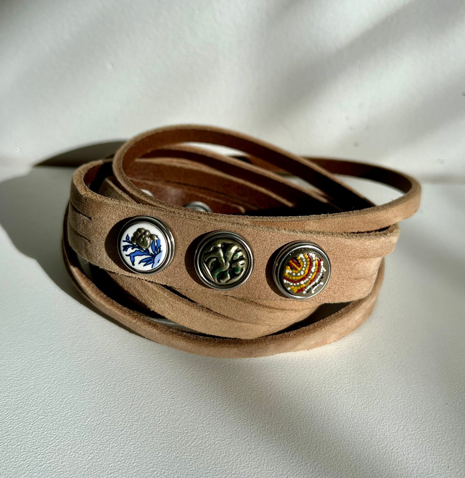 Noosa Amsterdam armband petite, Ophalen of Verzenden, Zo goed als nieuw, Bruin, Leer