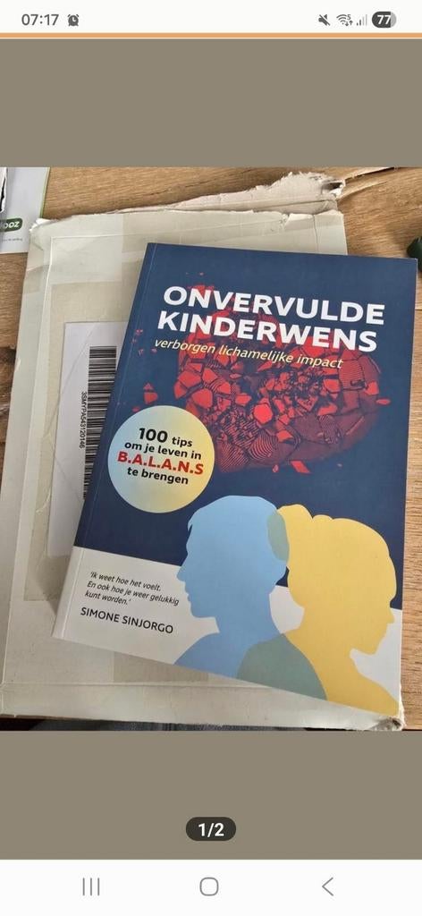 Onvervulde Kinderwens - Simone Sinjorgo, Ophalen of Verzenden, Zo goed als nieuw, Simone Sinjorgo