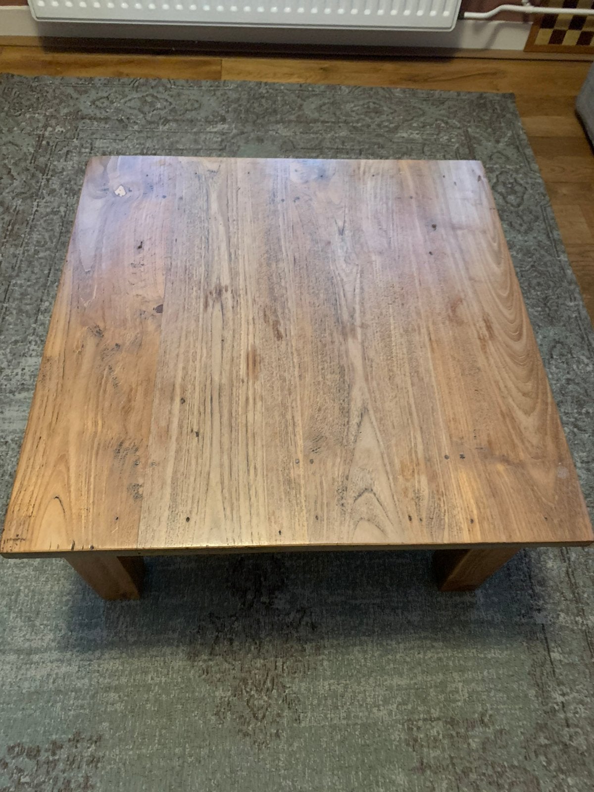 Salon tafel eikenhout, Ophalen, 100 tot 150 cm, Eikenhout, 50 tot 100 cm