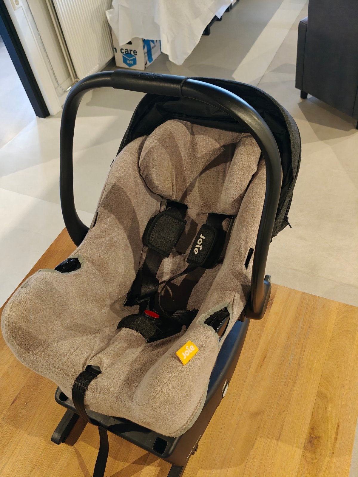 Joie i-Gemm autostoel met i-Base Advance Isofix & accessoire, Autogordel of Isofix, 0 t/m 18 kg, Slaapstand, Zo goed als nieuw