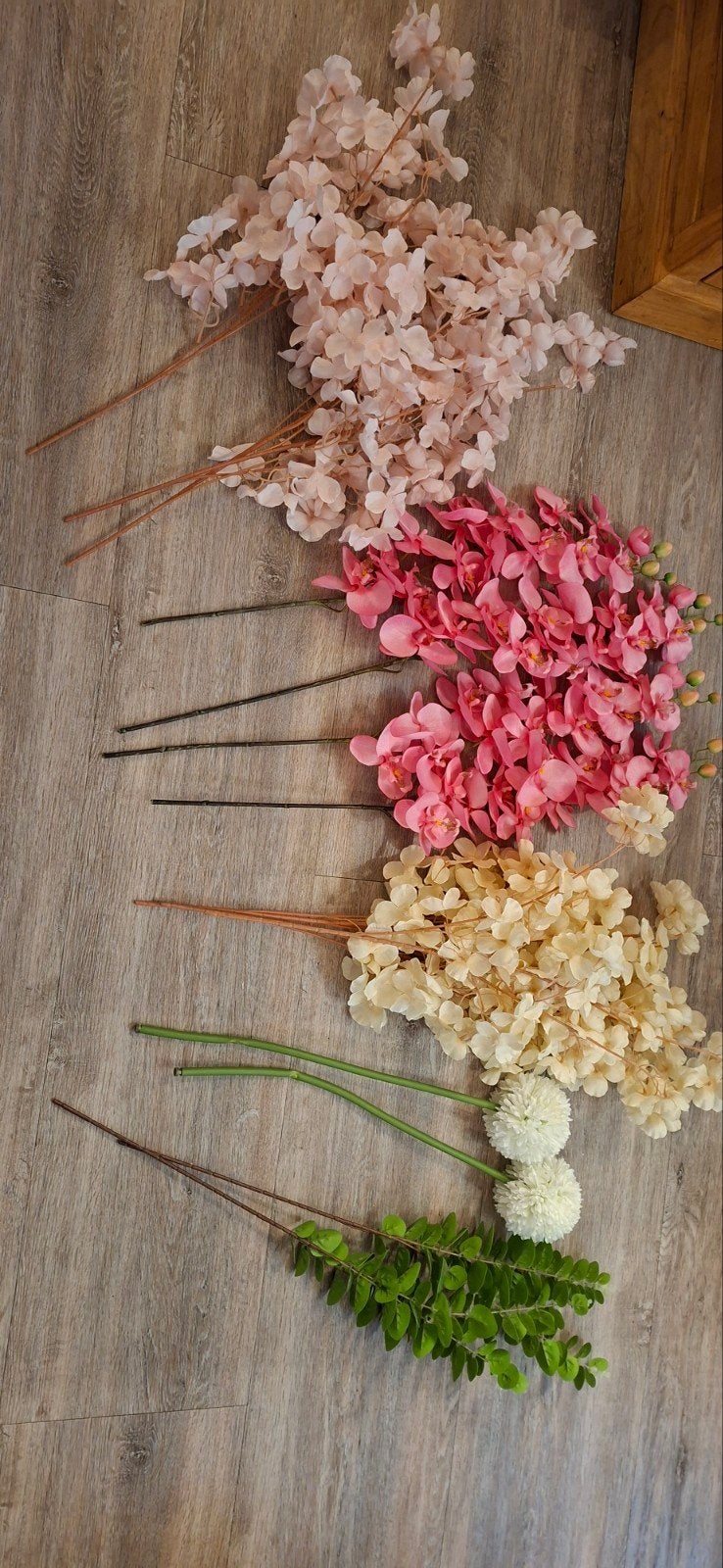 Bos kunstbloemen - diverse kleuren en lengtes, Inclusief kunstbloemen, Binnen, Nieuw, Textiel