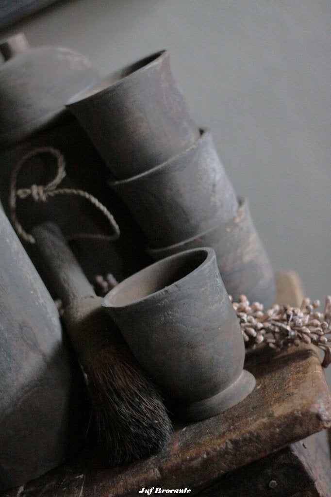 Beker / lepelbeker driftwood, Www.jufbrocante.nl, Www.jufbrocante.nl, Nieuw, Ophalen of Verzenden