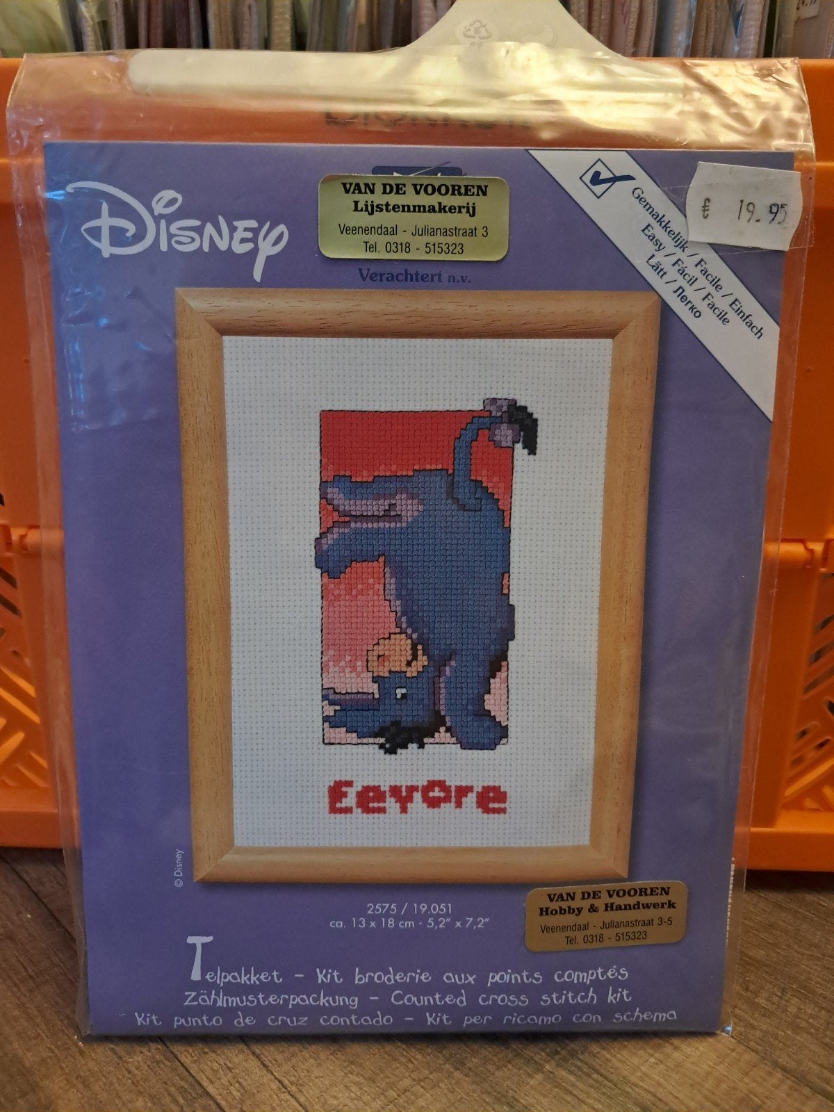 Disney Eeyore Telpakket - Geborduurd Kruissteekpakket, Ophalen of Verzenden, Nieuw, Handborduren, Borduurpakket
