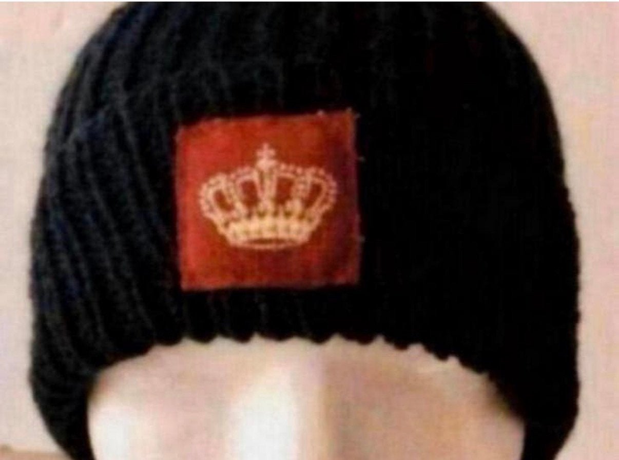 Marine Hand-Gebreide Wintermuts - Kroontje, Verzenden, Marine, Nederland, Helm of Baret