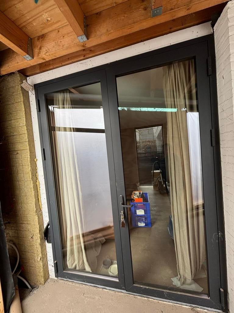 Alcoa Alu dubbel deurkozijn met zonwerend glas RAL7021, Ophalen, Gebruikt, 225 cm of meer, Overige typen