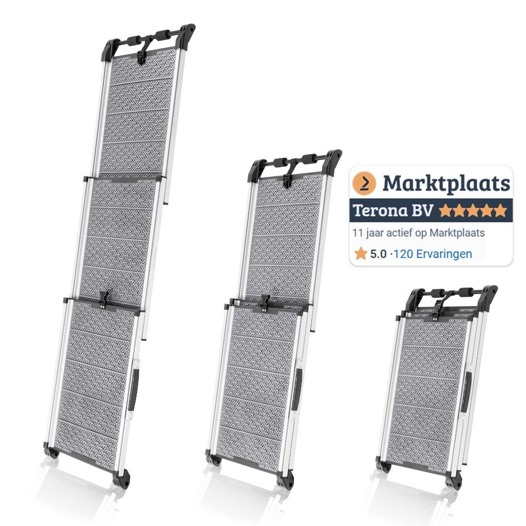 Uitschuifbare loopplank met Reflecterende zijdes €60 KORTING, Dieren en Toebehoren, Honden-accessoires, Zo goed als nieuw, Verzenden