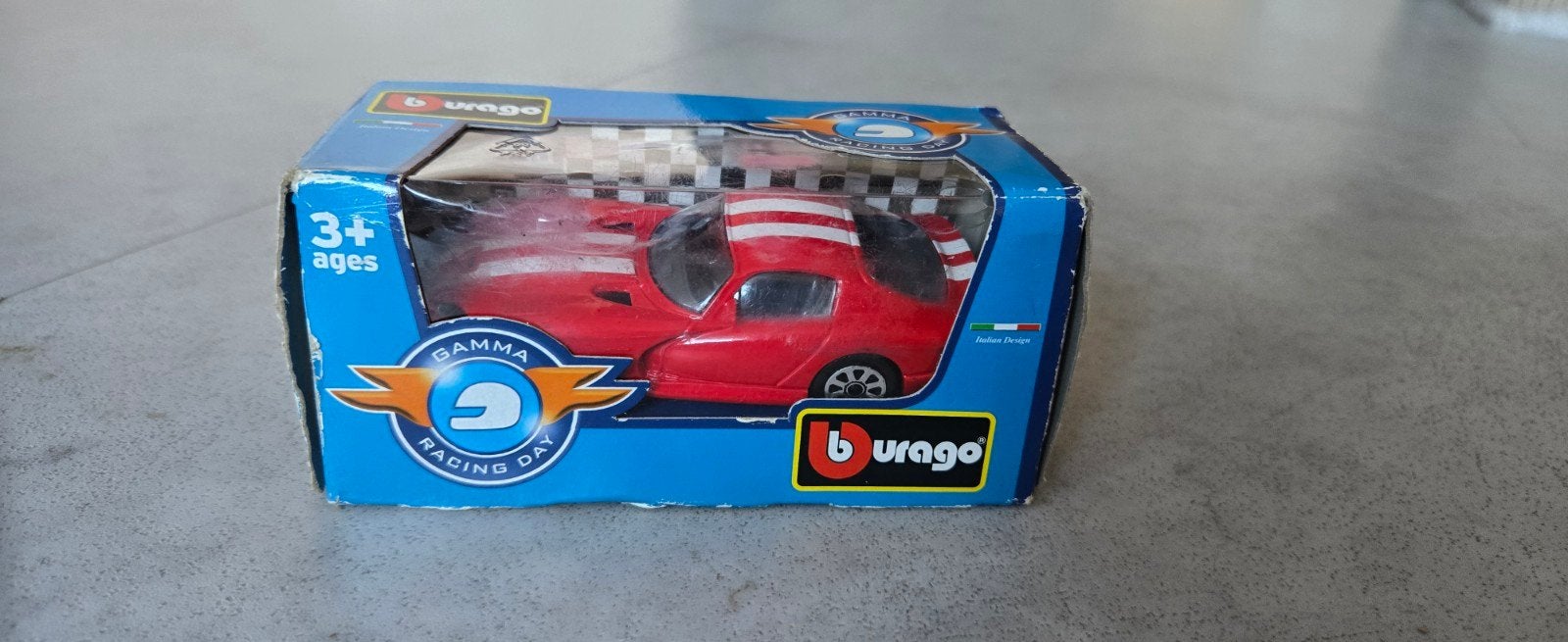 Bburago modelauto, Gamma Racing Day schaal 1:43, Ophalen of Verzenden, Gebruikt, Auto, Overige merken