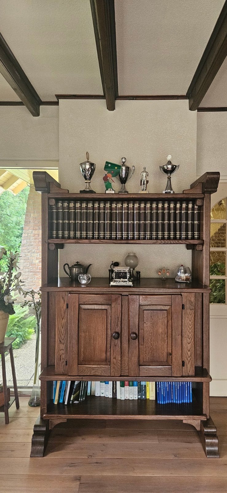 Houten TV/Boekenkast - 130x60x193cm, Ophalen, 100 tot 150 cm, 150 tot 200 cm, Overige houtsoorten